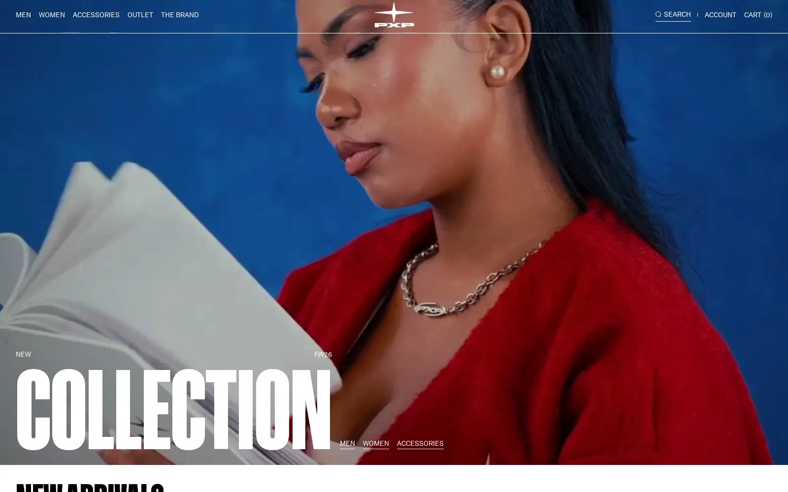 Scroll through the Project X Paris home page